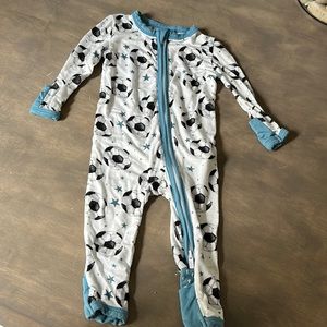 Posh Peanut Soccer Fold-Over footie pajama